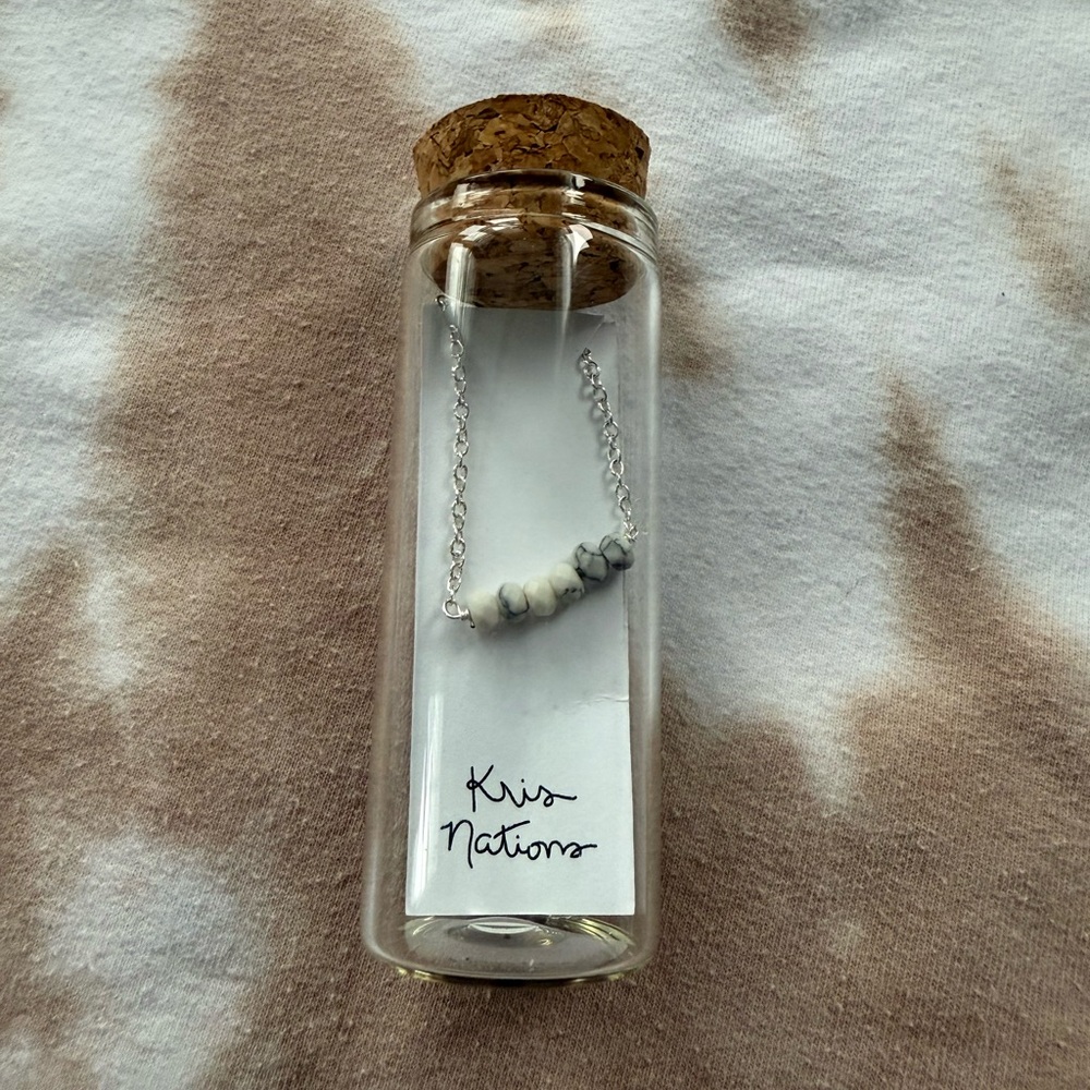 Silver Beaded Necklace - Kris nations